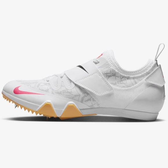 NEW Nike White/Laser Orange/Hyper Pink/Black Pole Vault Elite Track Spikes 14 - Picture 1 of 12